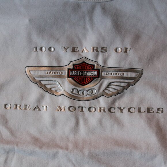 Harley-Davidson 100th Logo  Short sleeve White T-shirt Women's XL New w/Tags - Picture 6 of 9
